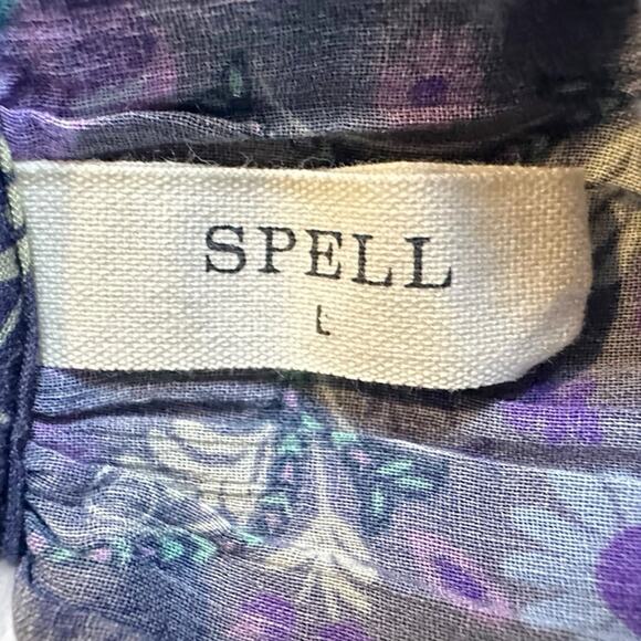 Spell & the Gypsy Bohème Blouse in Baltic Blues Large Bohemian 70s Witchy - Picture 12 of 16